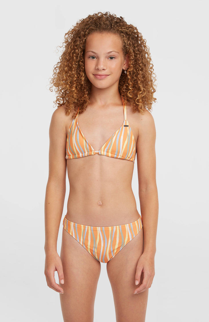 Ensemble de bikinis triangle Essentials | Funky Peach Swirly