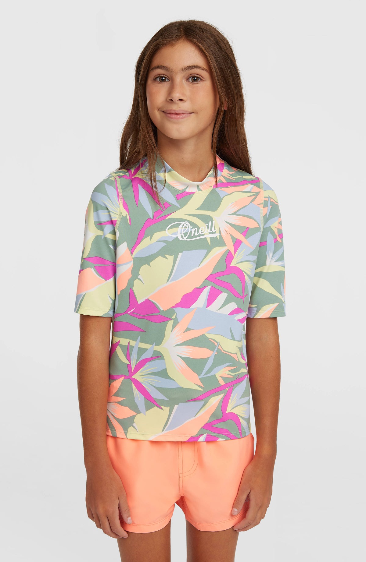 Lycra à manches courtes O'Neill Graphic | Green Wmns Tropicana