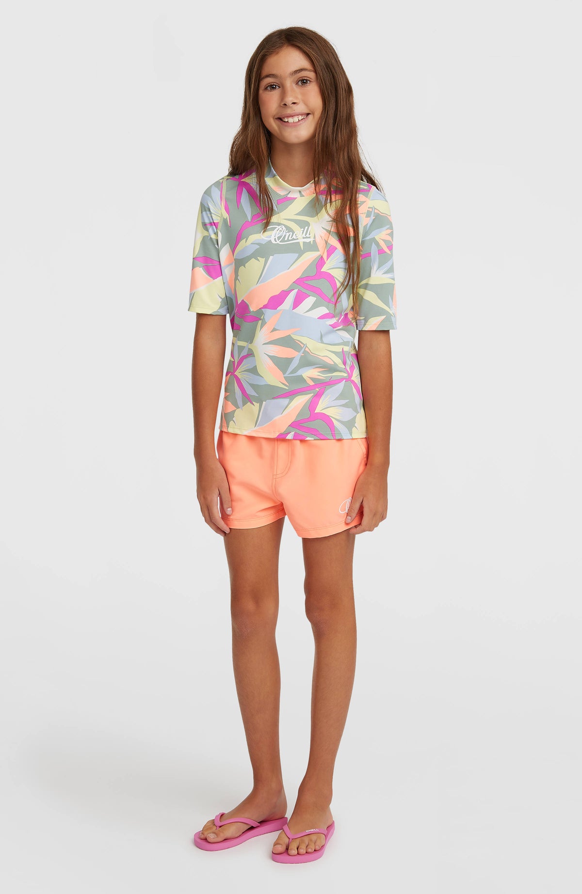 Lycra à manches courtes O'Neill Graphic | Green Wmns Tropicana