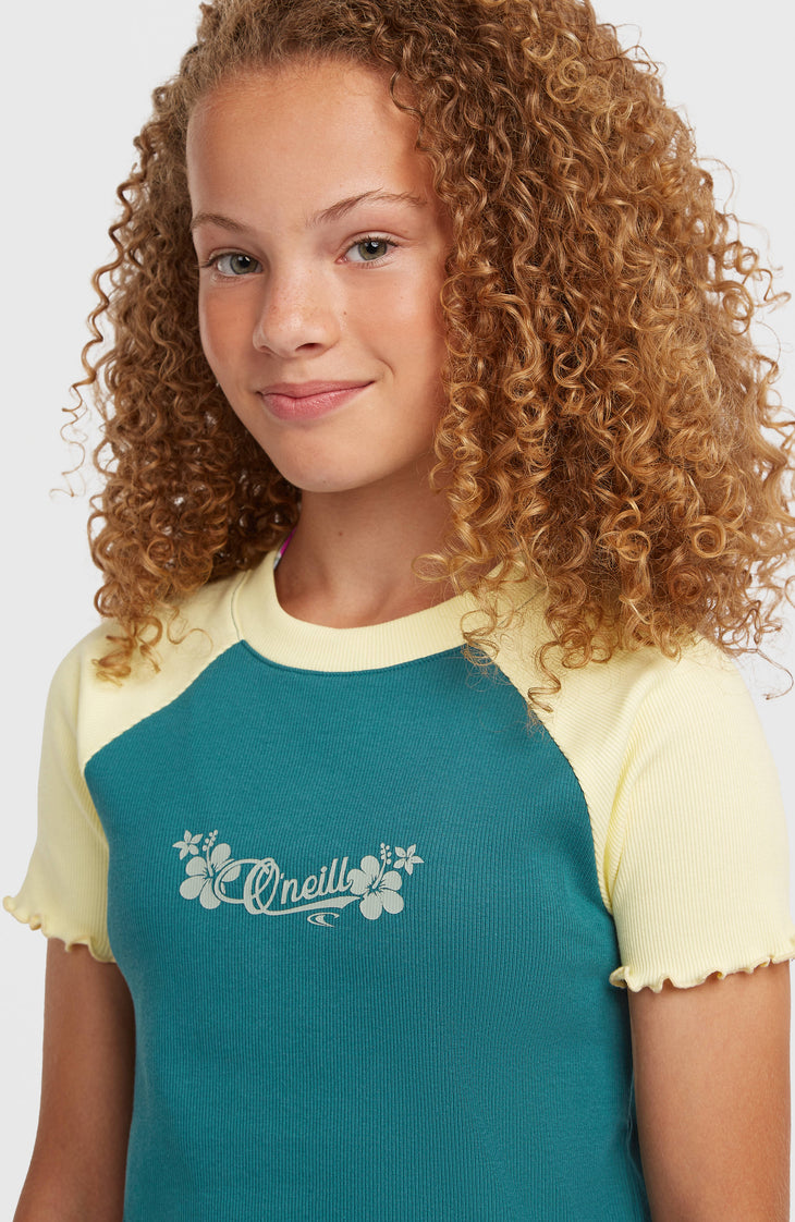 T-shirt côtelé O'Neill Colour-Block | Botanical Heat Colour Block