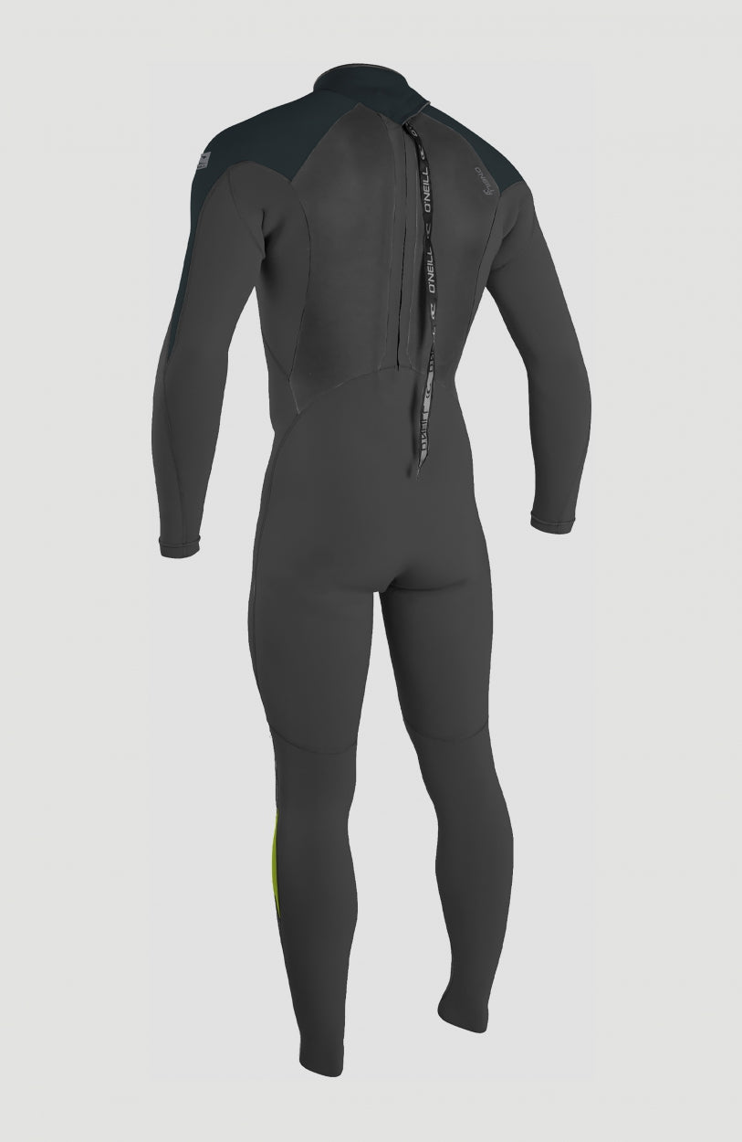 Epic 4/3mm Back Zip Full Wetsuit | BLACK/GUNMETAL/DAYGLO