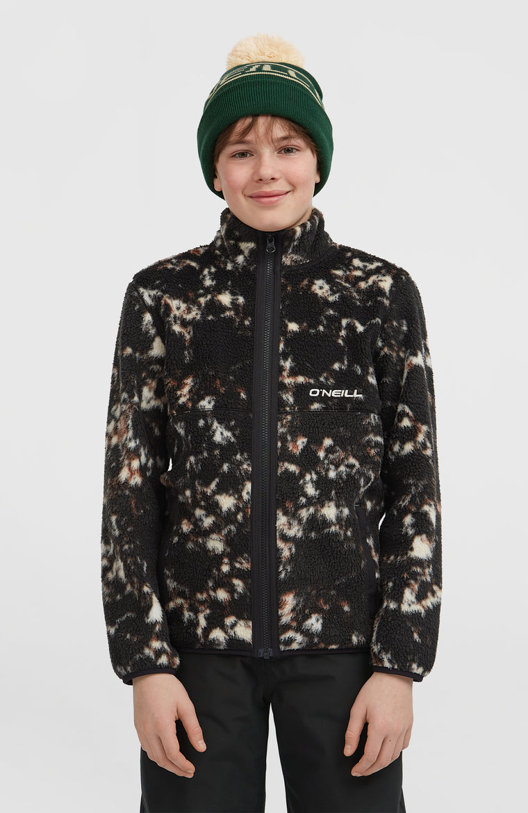 Polaire à poils longs et zip intégral | Black/Beige Quarry Polaire à poils longs et zip intégral | Black/Beige Quarry