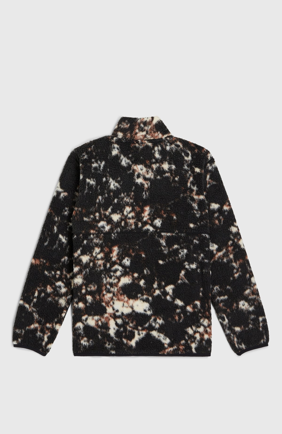 Polaire à poils longs et zip intégral | Black/Beige Quarry