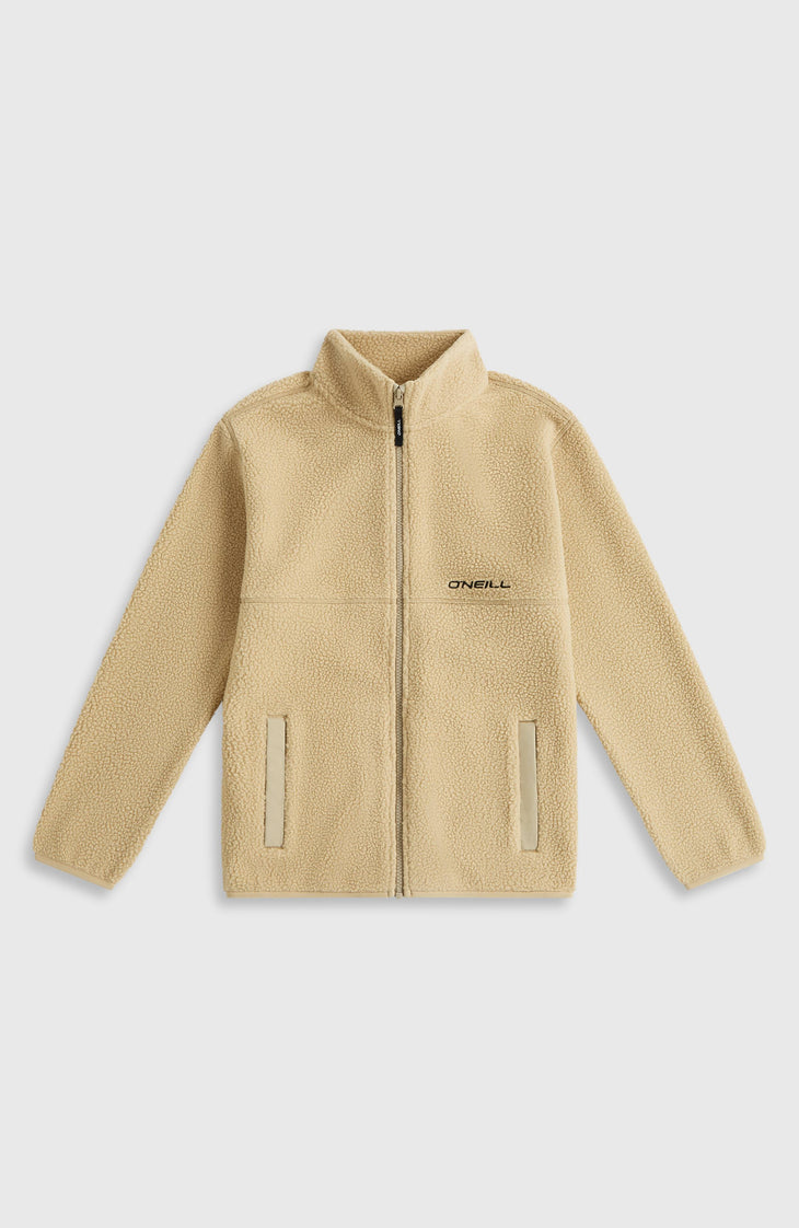Polaire à poils longs et zip intégral | Olive Blush