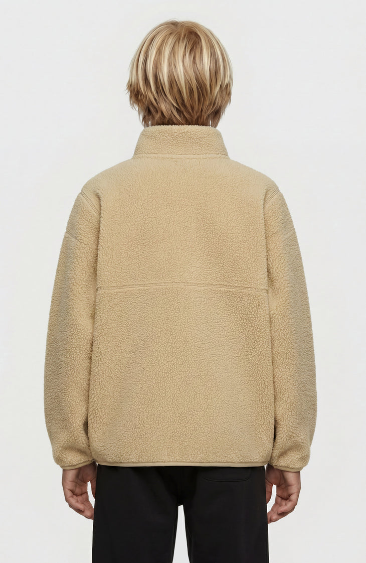 Polaire à poils longs et zip intégral | Olive Blush