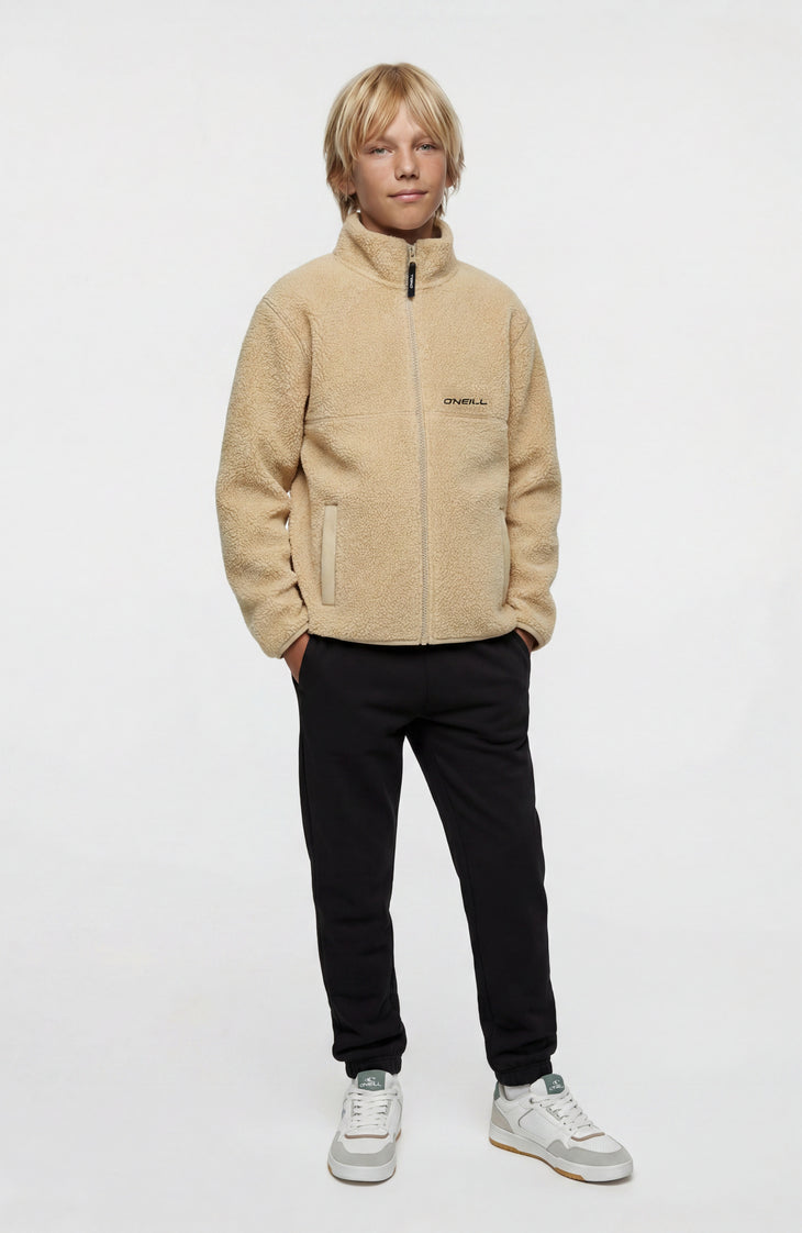 Polaire à poils longs et zip intégral | Olive Blush