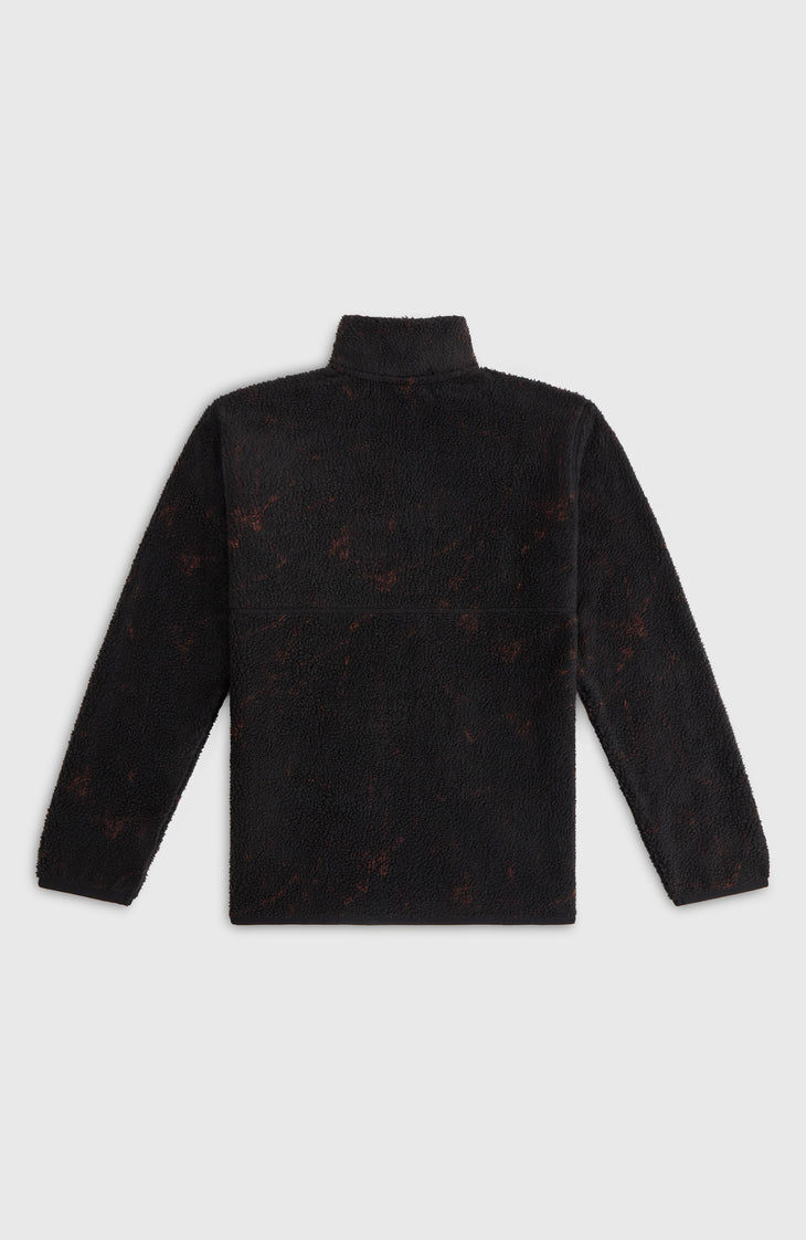 Polaire à poils longs et zip intégral | Black Basalt