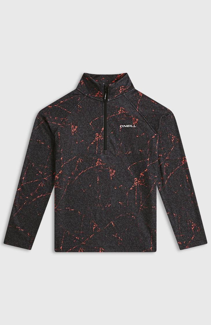 Polaire FWC'Cruz Printed Half-Zip | Black Basalt