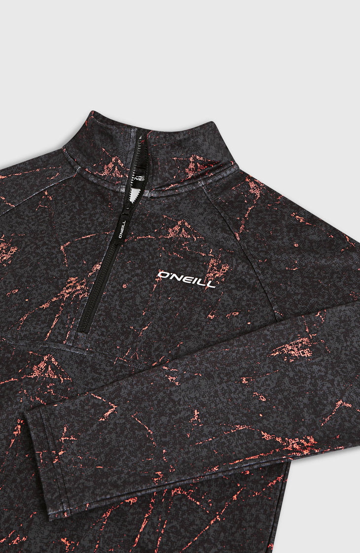 Polaire FWC'Cruz Printed Half-Zip | Black Basalt