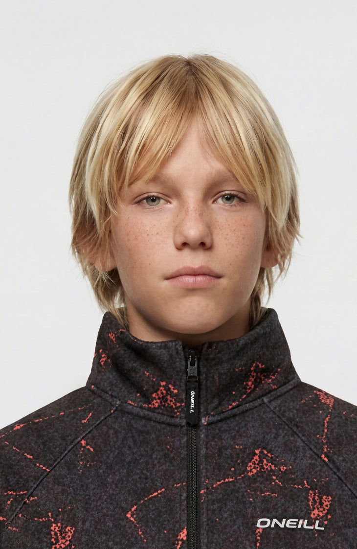 Polaire FWC'Cruz Printed Half-Zip | Black Basalt