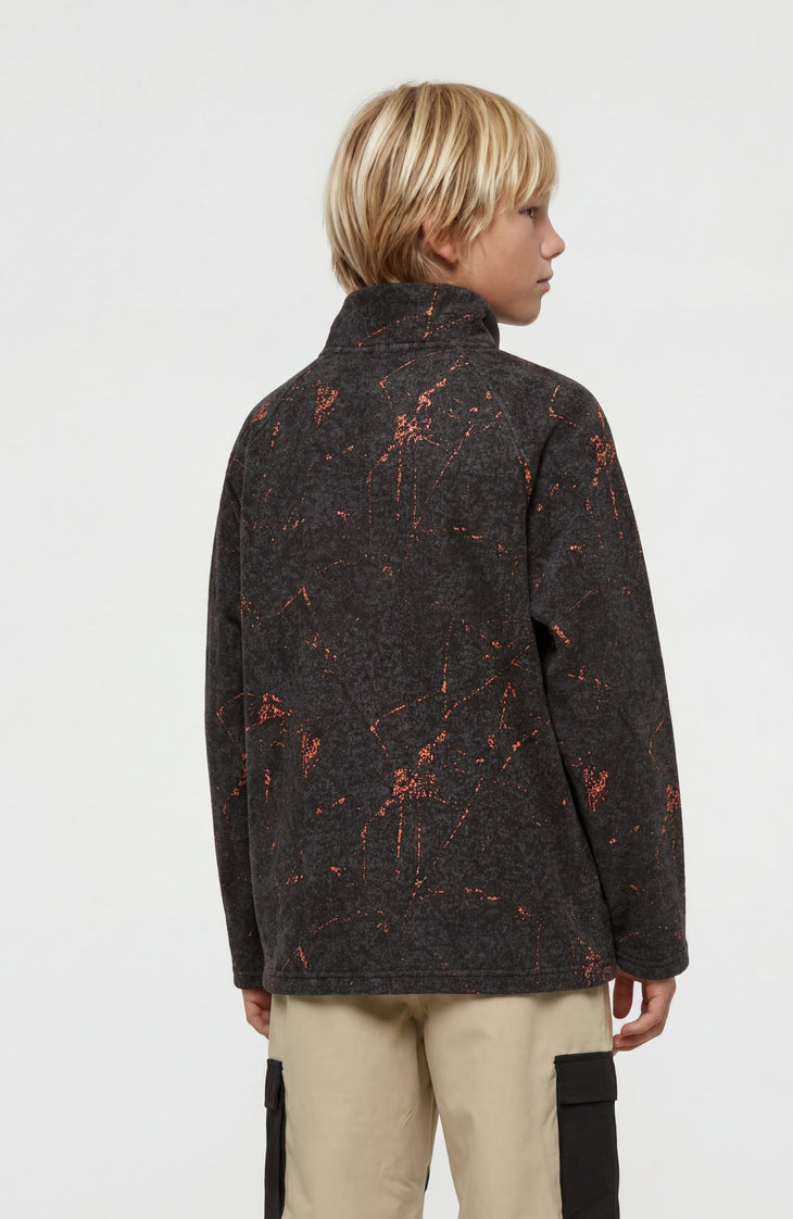 Polaire FWC'Cruz Printed Half-Zip | Black Basalt