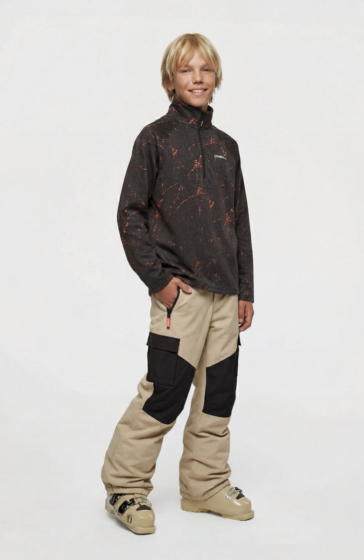 Polaire FWC'Cruz Printed Half-Zip | Black Basalt