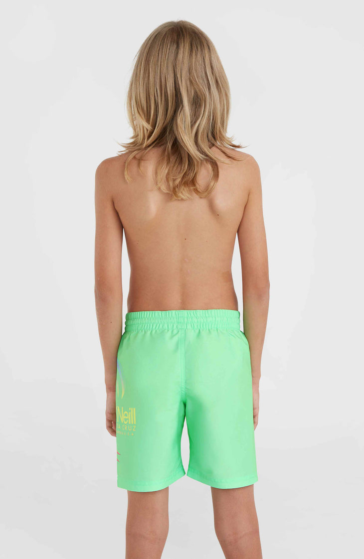 Short de bain Circle Surfer 14\ | Neon Green Circle Surfer Gradient Panel