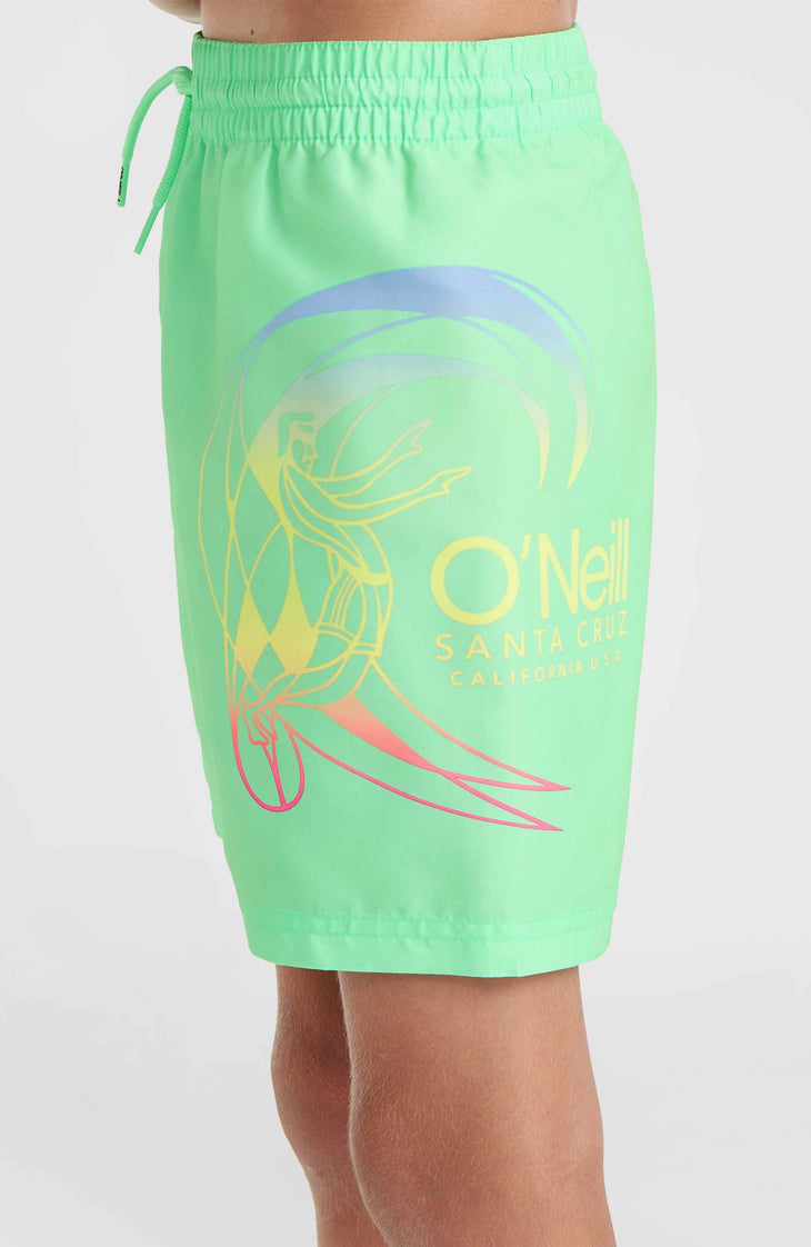 Short de bain Circle Surfer 14\ | Neon Green Circle Surfer Gradient Panel