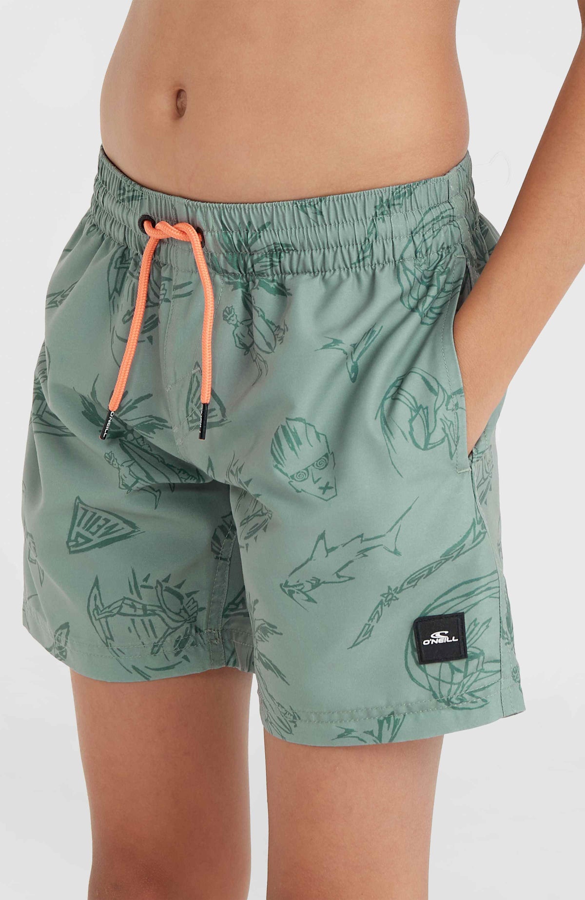 Short de bain Mix and Match Cali Print 13'' | Green Vintage Surfer