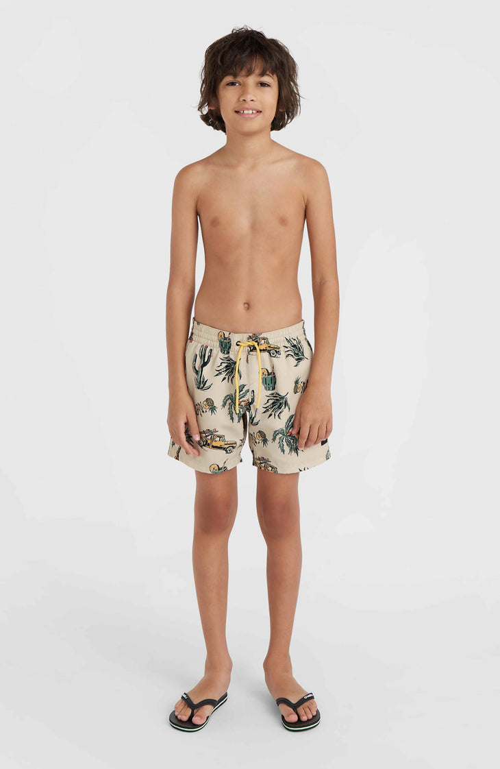 Short de bain Mix and Match Cali Print 13'' | Beige Venice Beach