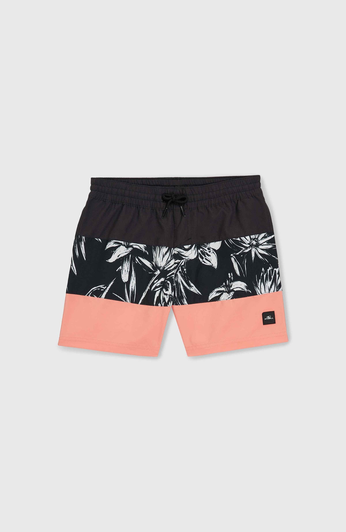 Short de bain Mix and Match Cali Block 13'' | Black/White Tonal Tropicana