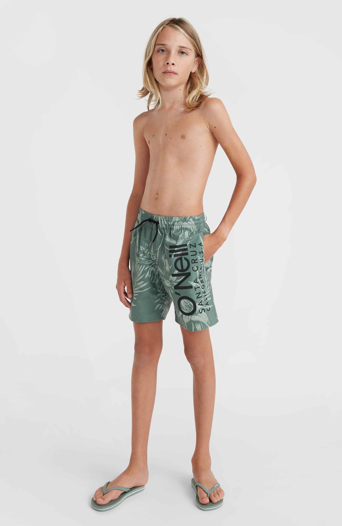 Short de bain Mix and Match Cali Floral 14'' | Green Tonal Tropicana