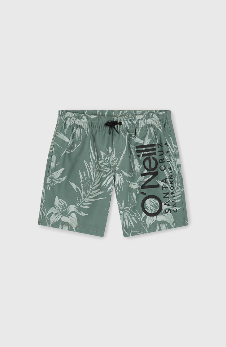 Short de bain Mix and Match Cali Floral 14'' | Green Tonal Tropicana