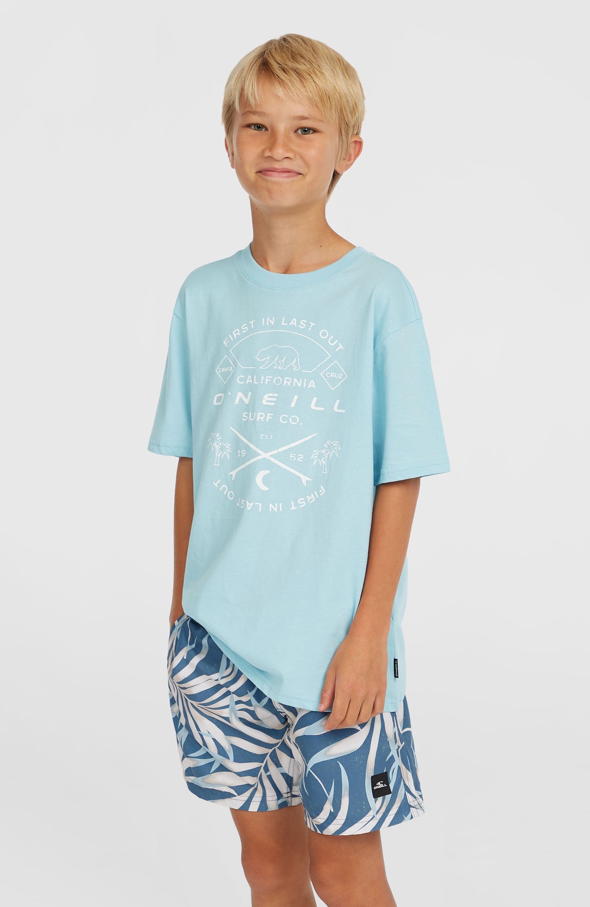 Short de bain Cali 14'' | Blue Dipped Leaves