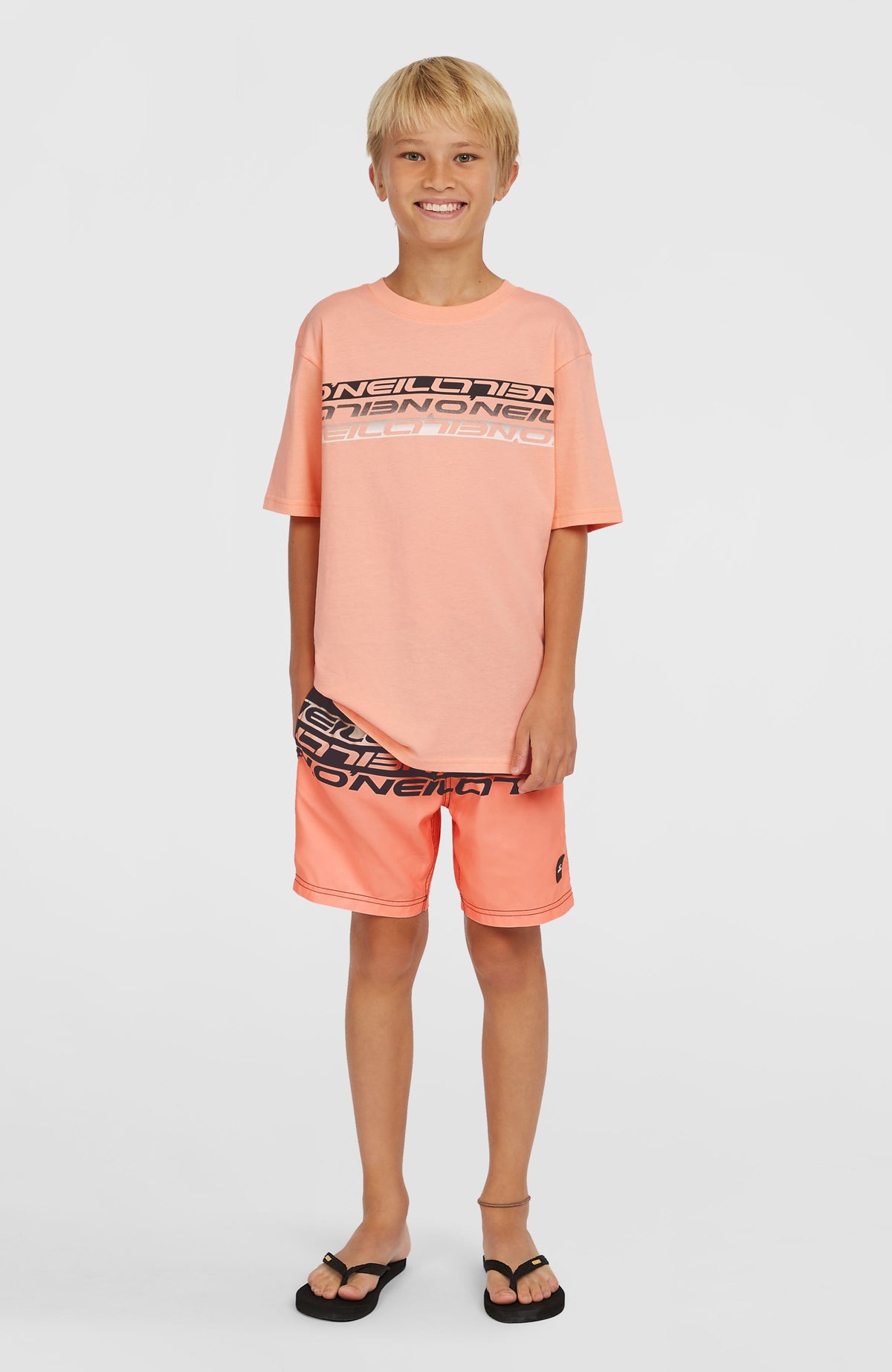 Short de bain Cali Stripe 14 | Coral Upside Down