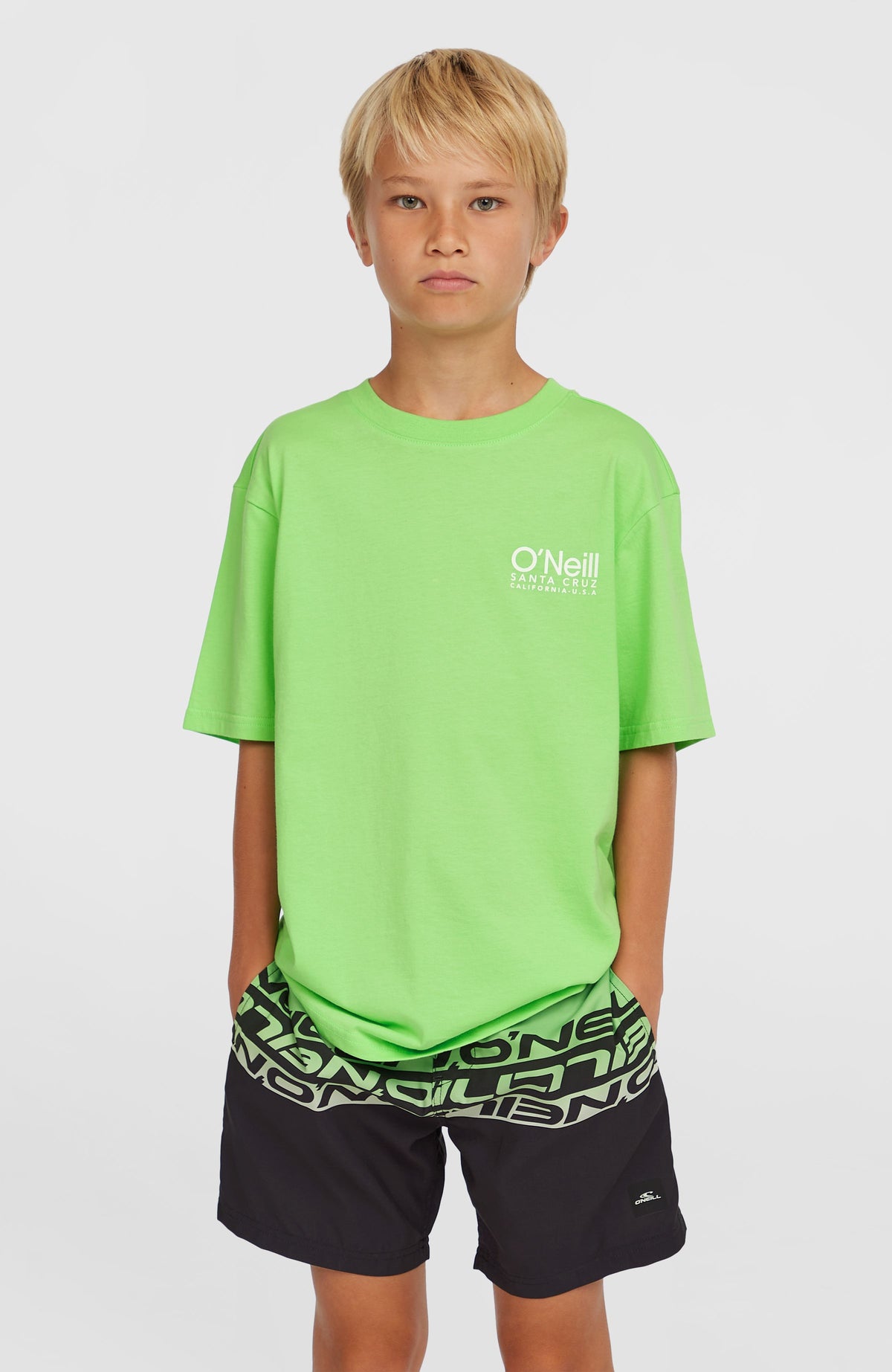 Short de bain Cali Stripe 14 | Green Upside Down