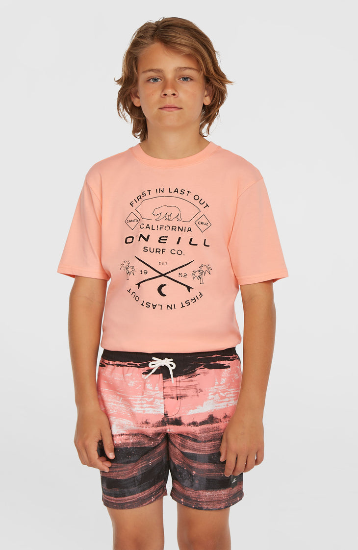 Short de bain Cali Gradient 14'' | Coral Melted Texture