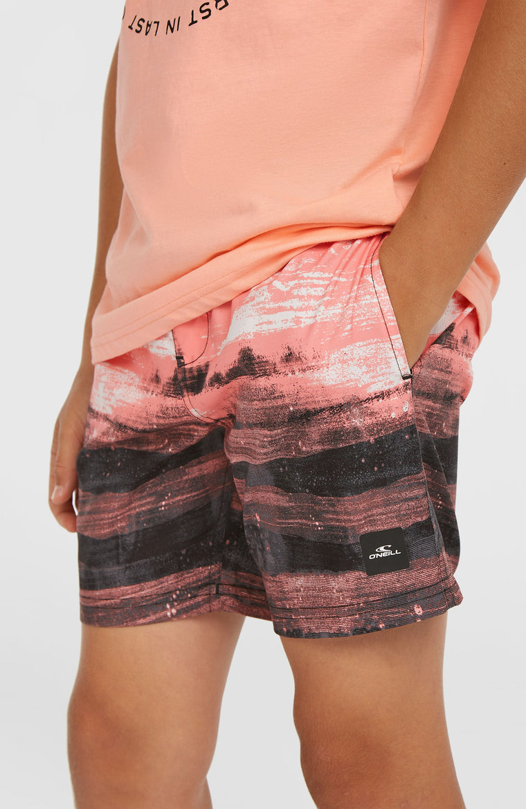 Short de bain Cali Gradient 14'' | Coral Melted Texture Short de bain Cali Gradient 14'' | Coral Melted Texture