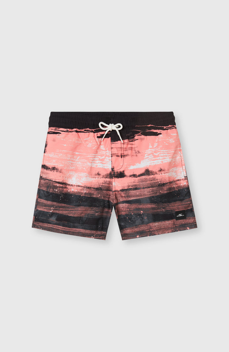 Short de bain Cali Gradient 14'' | Coral Melted Texture