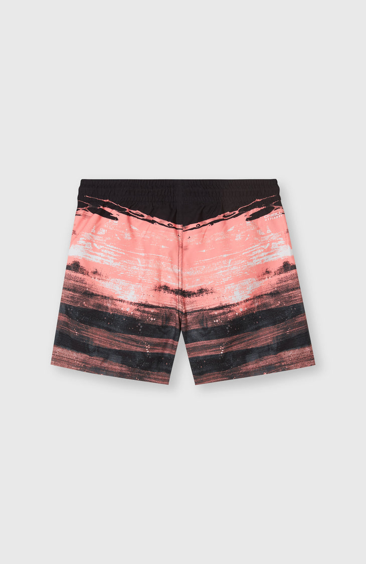 Short de bain Cali Gradient 14'' | Coral Melted Texture
