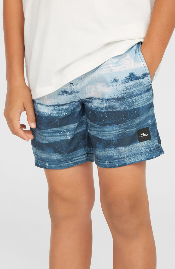 Short de bain Cali Gradient 14'' | Blue Melted Stripe Boys