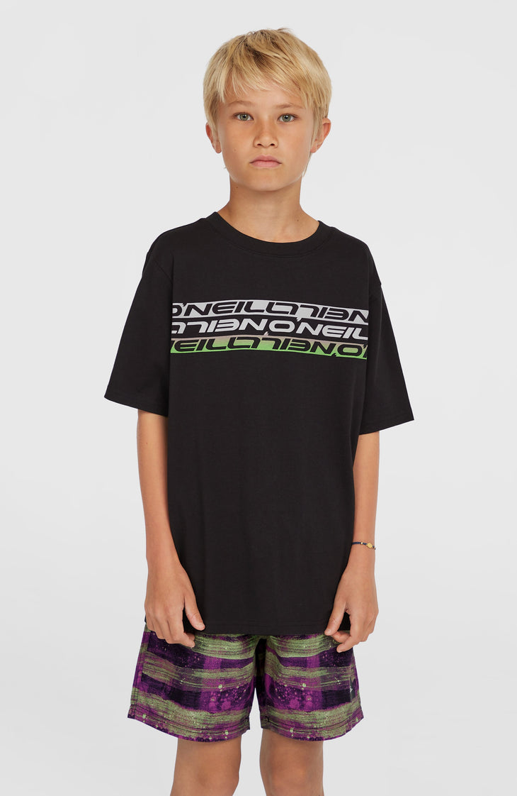 Short de bain Cali Gradient 14'' | Black Melted Stripe Boys