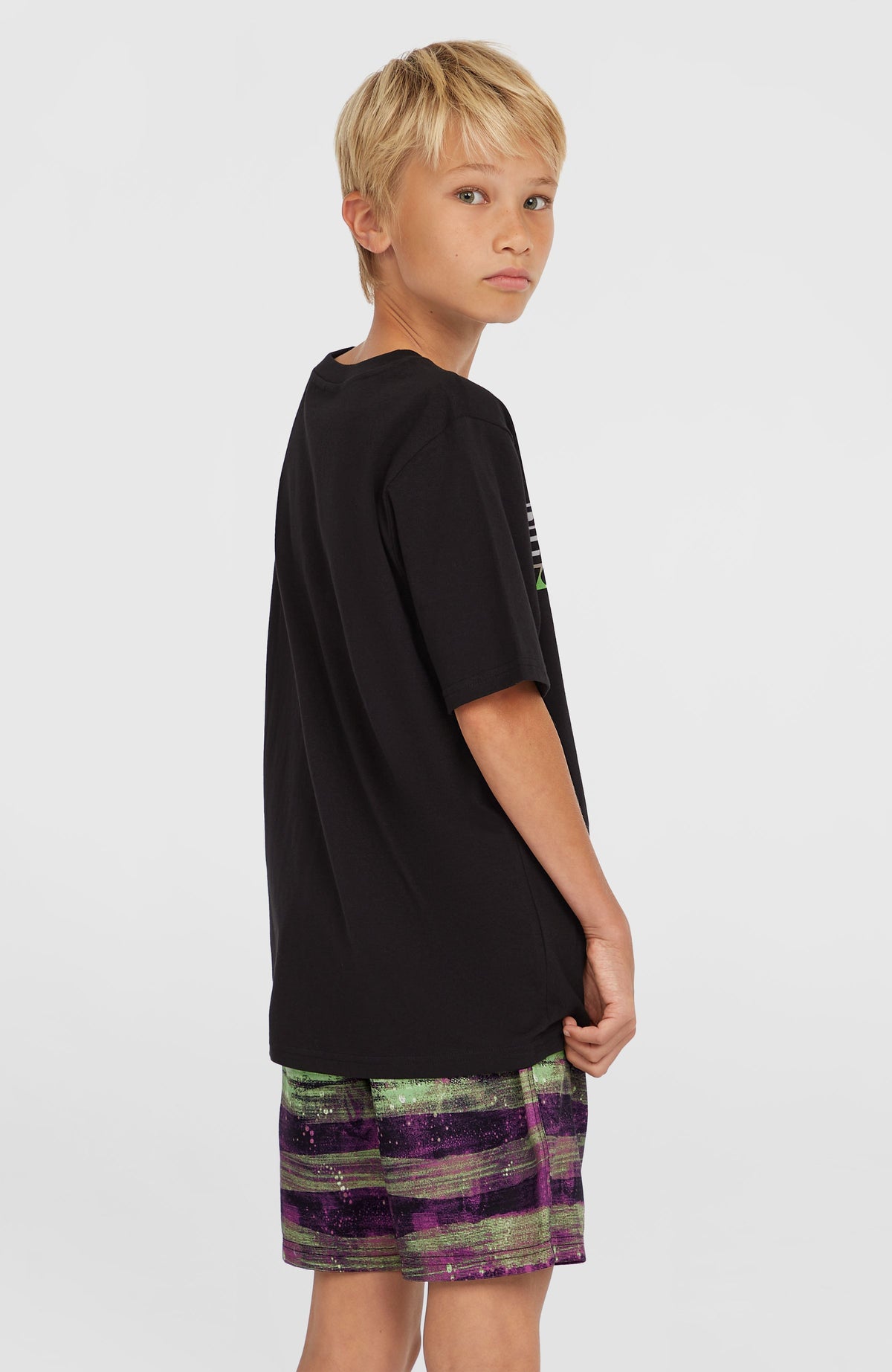 Short de bain Cali Gradient 14'' | Black Melted Stripe Boys