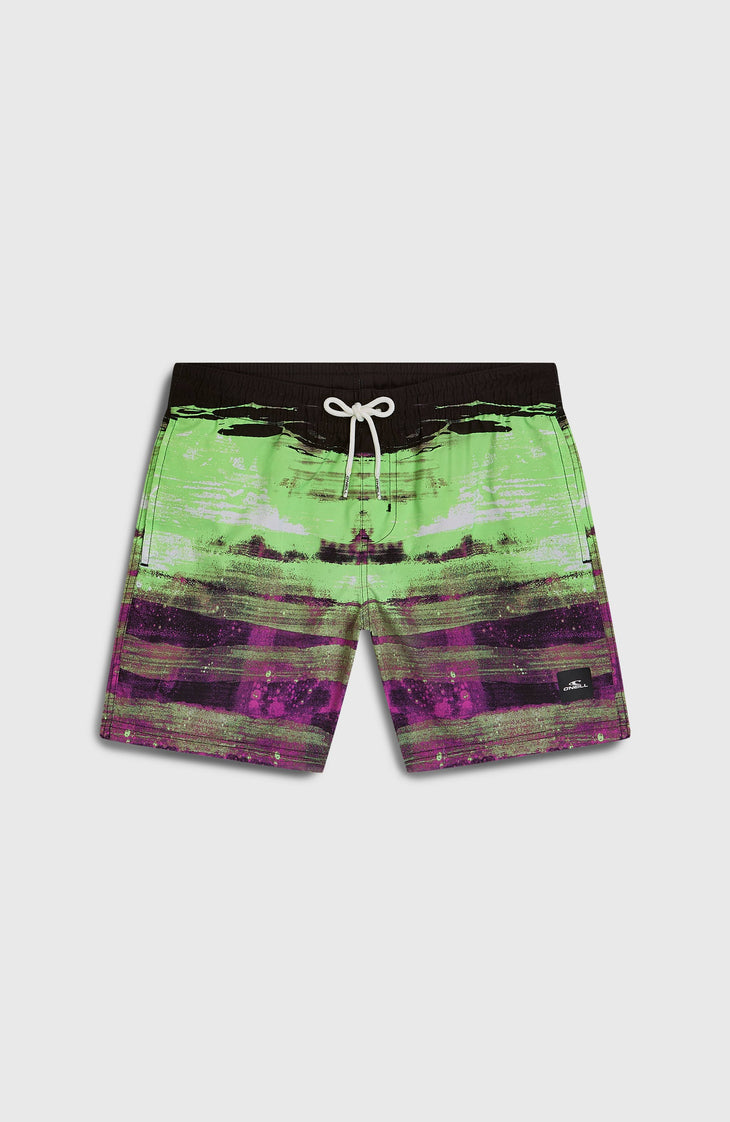 Short de bain Cali Gradient 14'' | Black Melted Stripe Boys
