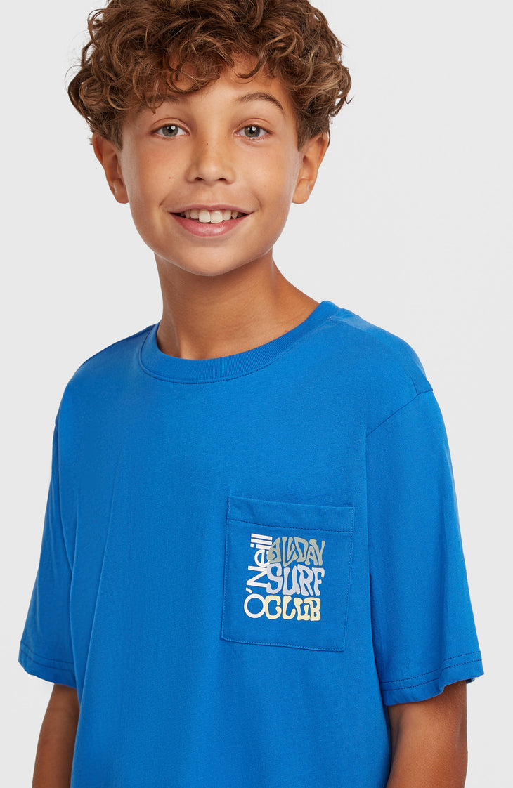 T-shirt Chest Pocket | Mediterranean Blue