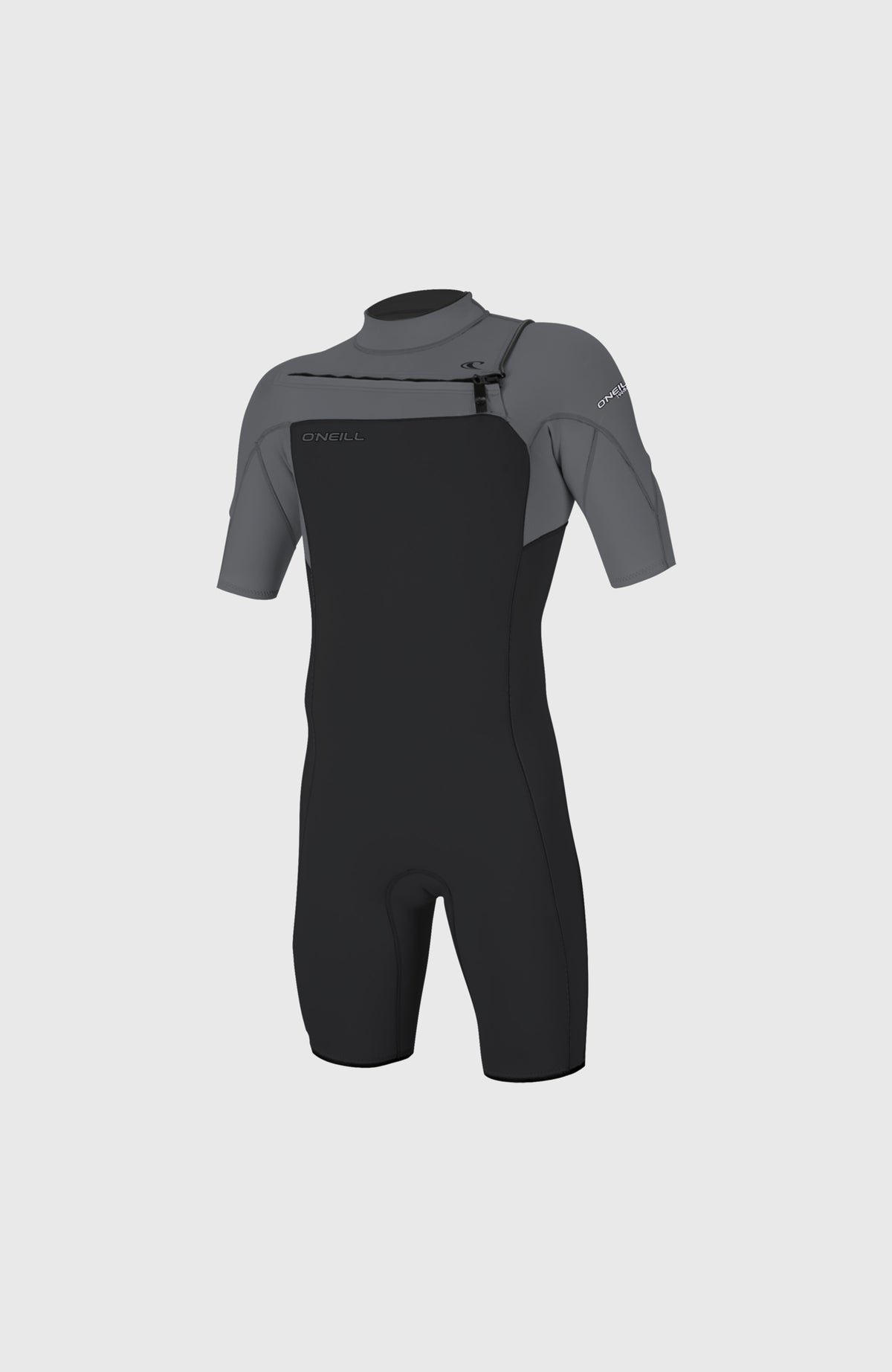 Hammer 2mm Chest Zip Shortsleeve Spring Wetsuit | TEMPEREDSTEEL/SMOKE/SMOKE