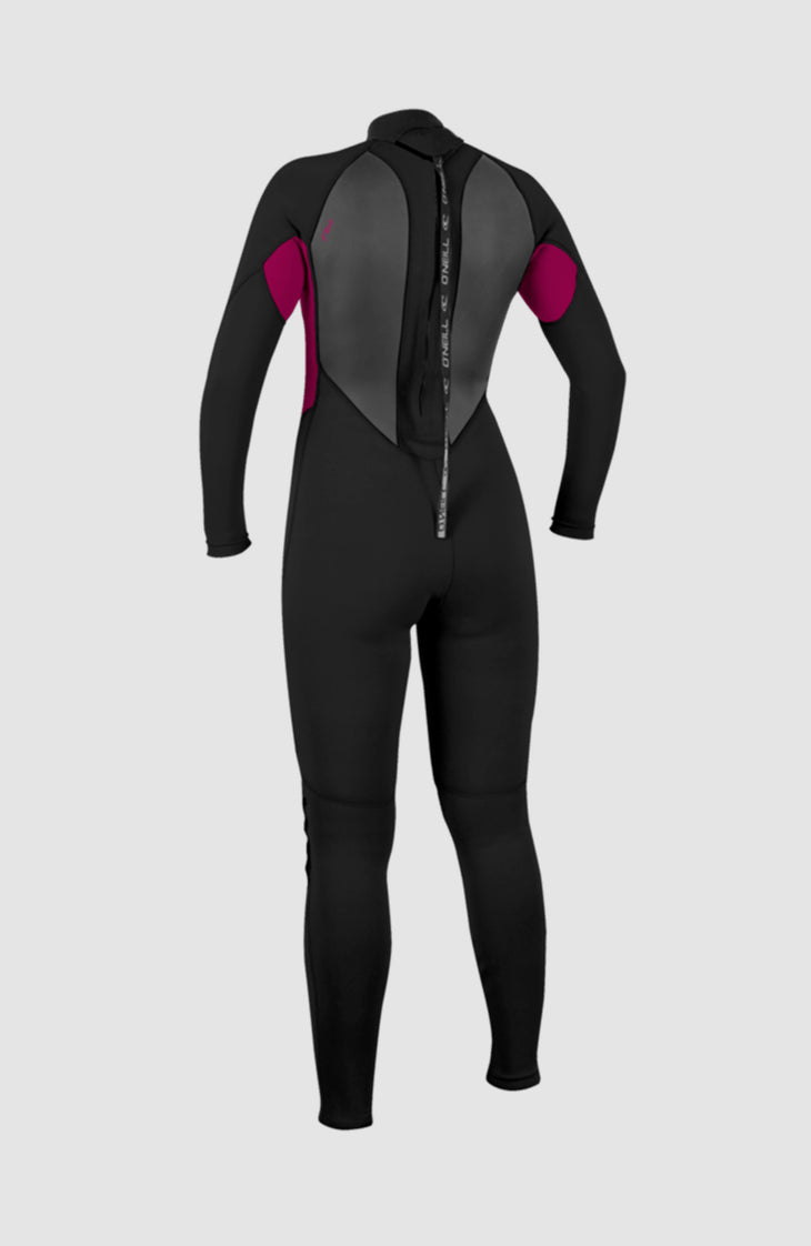 Reactor-2 3/2 Back Zip Full Wetsuit | BLK/PUNKPNK