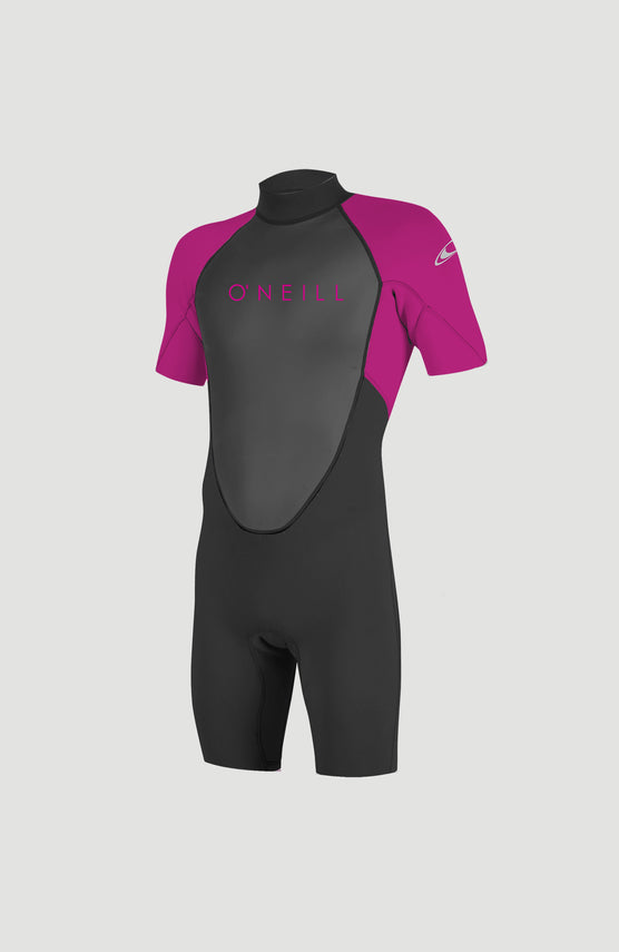 Reactor-2 2mm Back Zip Shortsleeve Spring Wetsuit | BLK/BERRY