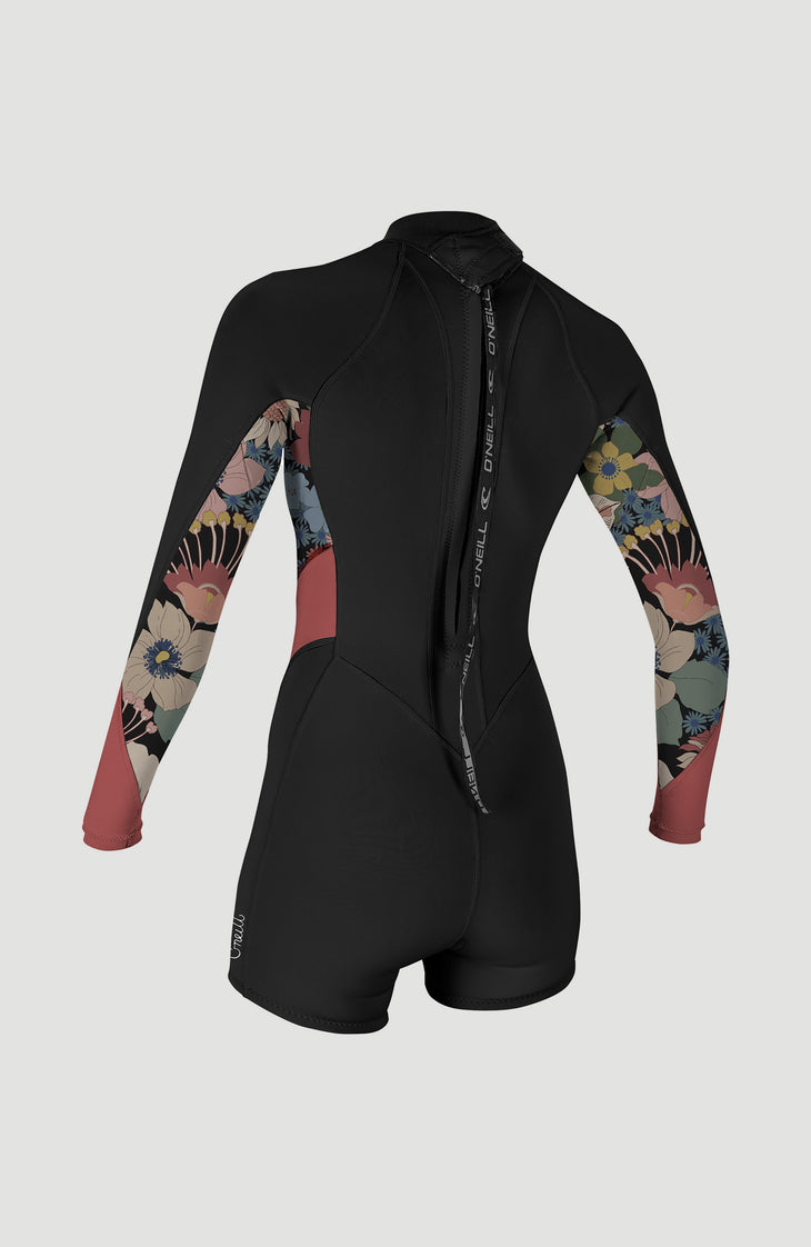 Bahia 2/1mm Back Zip Longsleeve Spring Wetsuit | BLACK/TWIGGY/TEA ROSE