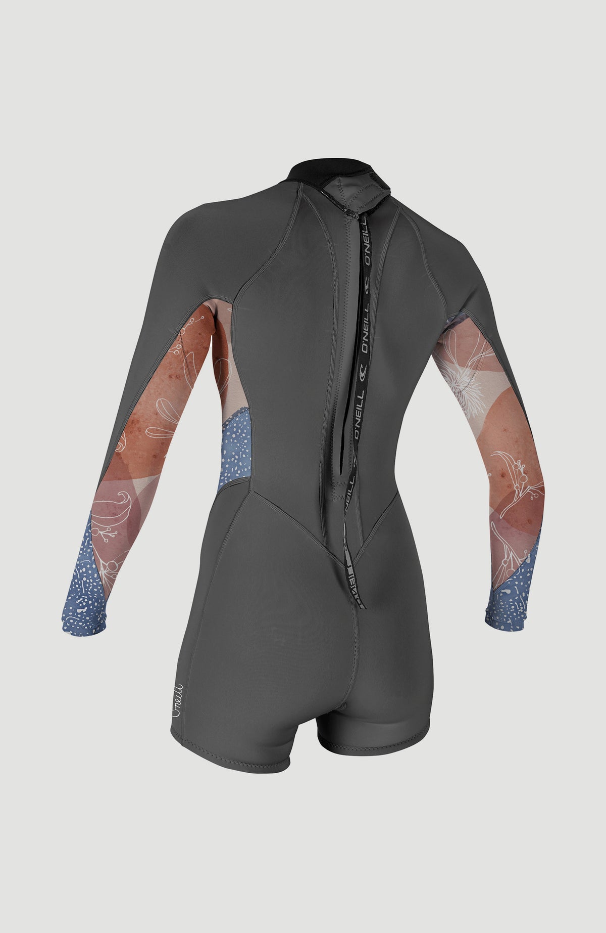 Bahia 2/1mm Back Zip Longsleeve Spring Wetsuit | GRAPHITE/DESERT BLOOM/DRIFT BL
