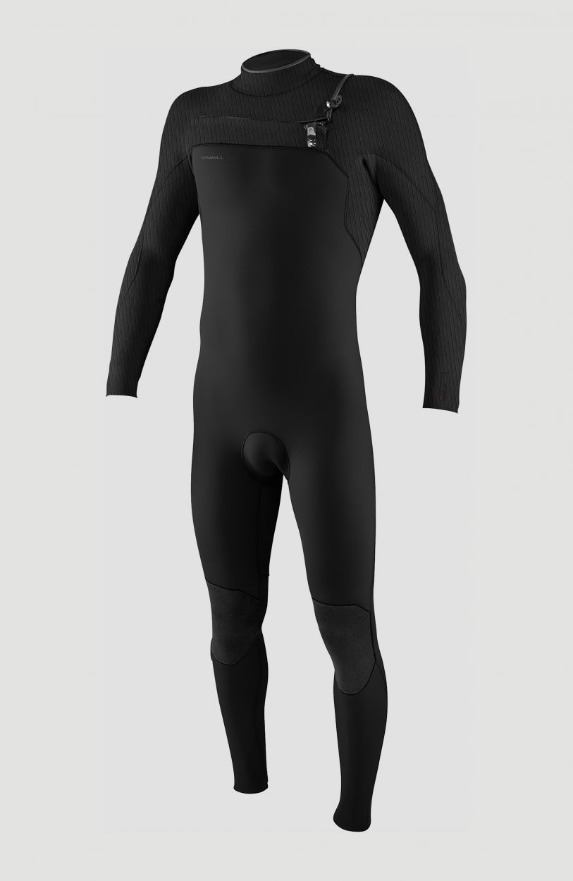 Hyperfreak Plus 4/3mm Chest Zip Full Wetsuit | BLACK/BLACK