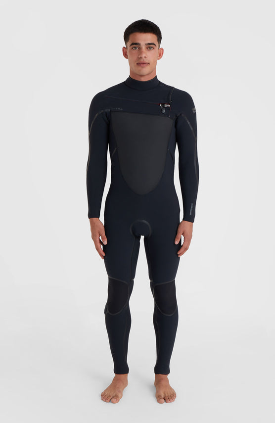 Psycho Tech 4/3mm Chest Zip Full Wetsuit | BLACK/BLACK