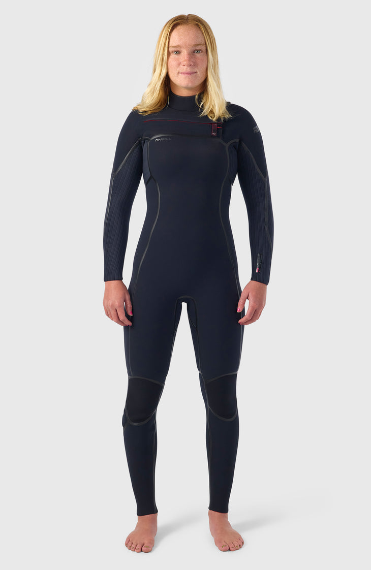 Hyperfreak Fire 4/3mm+ Chest Zip Full Wetsuit | BLACK/BLACK