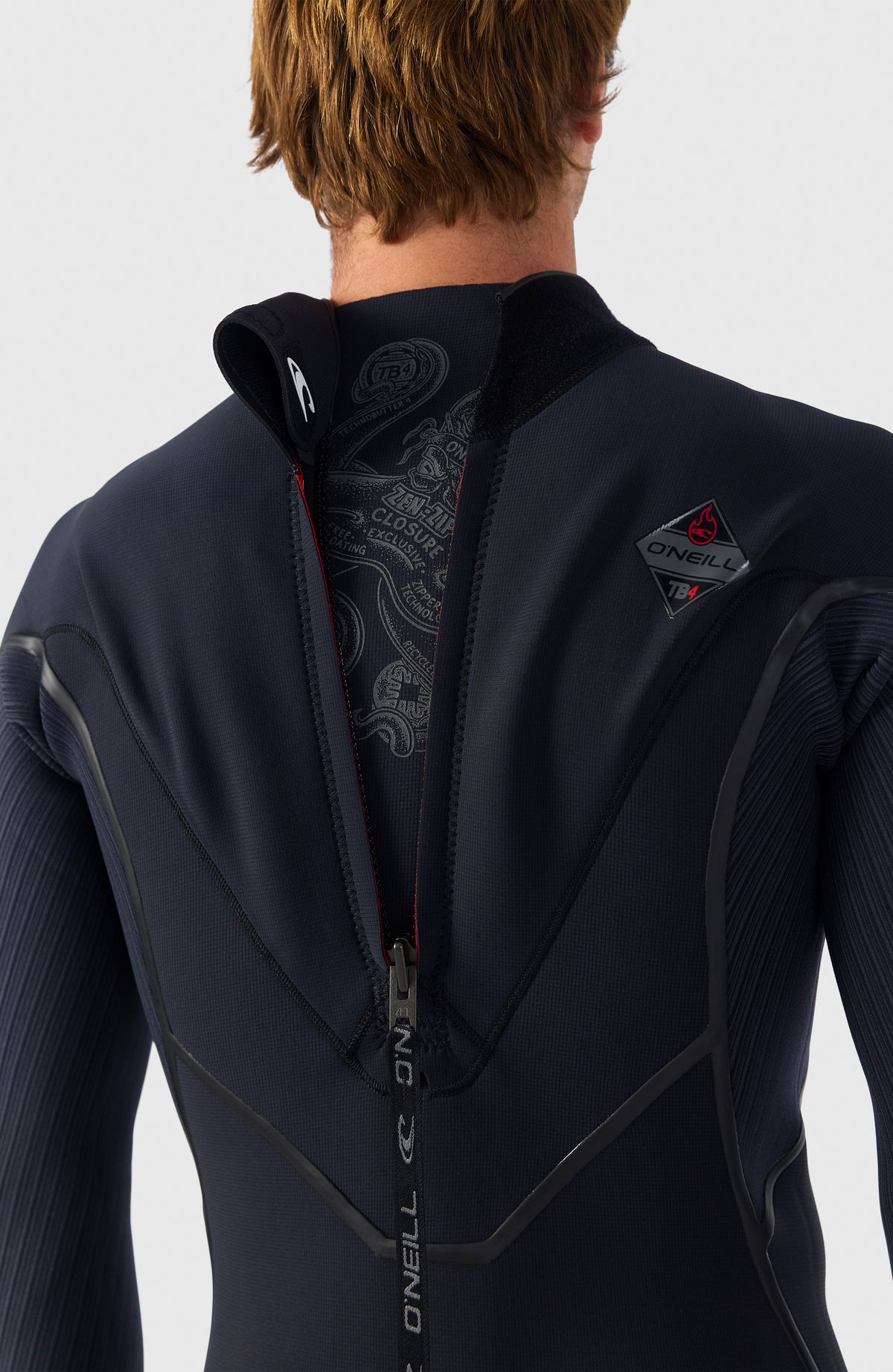 Hyperfreak Fire 5/4mm+ Back Zip Full Wetsuit | BLACK/BLACK
