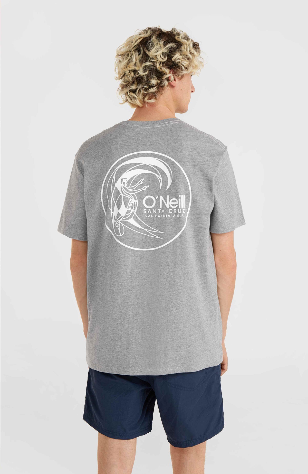 Tee-Shirt Circle Surfer | Silver Melee -A