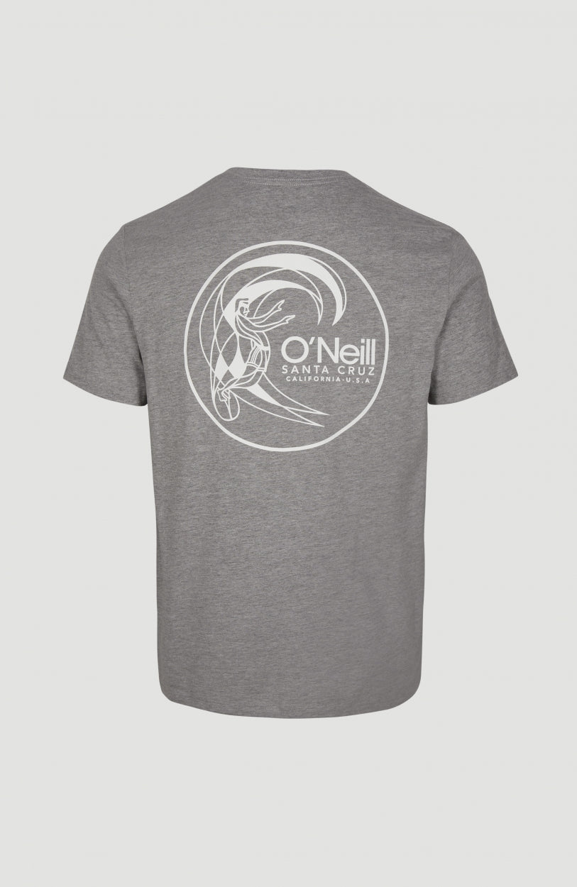 Tee-Shirt Circle Surfer | Silver Melee -A