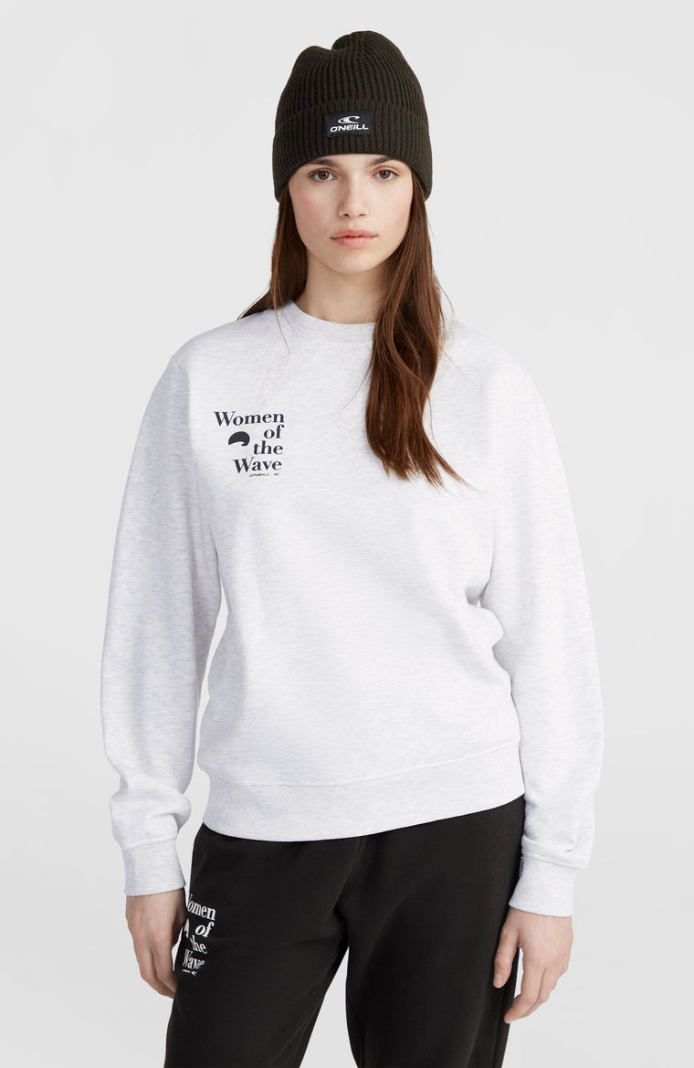 Sweatshirt à col rond Women of the Wave | White Melange Sweatshirt à col rond Women of the Wave | White Melange
