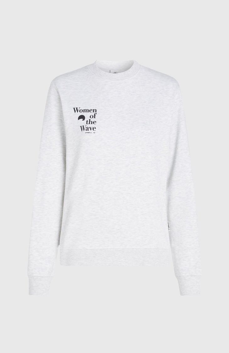 Sweatshirt à col rond Women of the Wave | White Melange