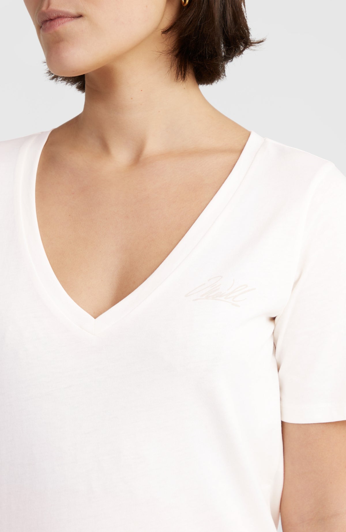 T-shirt Essentials à col V | Snow White