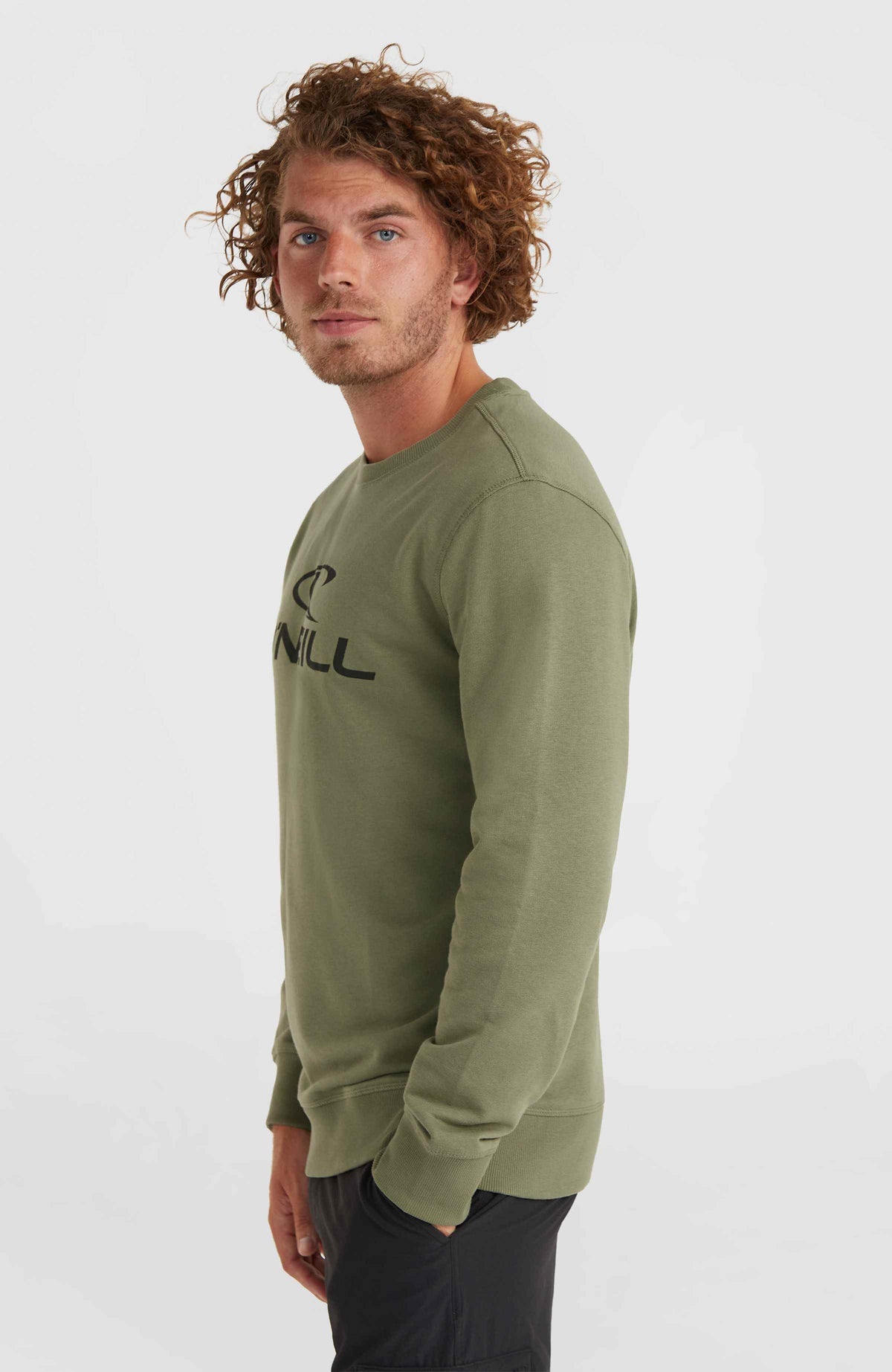 Sweatshirt à col rond O'Neill Logo | Deep Lichen Green